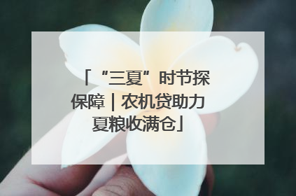 “三夏”时节探保障｜农机贷助力夏粮收满仓
