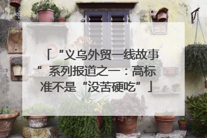 “义乌外贸一线故事”系列报道之一：高标准不是“没苦硬吃”