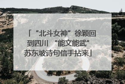 “北斗女神”徐颖回到四川 “能文能武”苏东坡诗句信手拈来