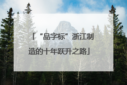 “品字标”浙江制造的十年跃升之路
