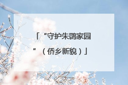 “守护朱鹮家园”（侨乡新貌）