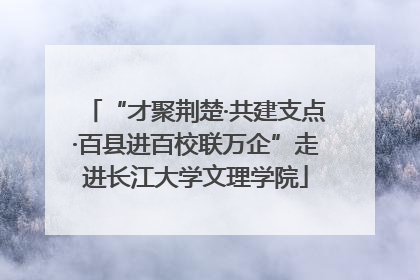 “才聚荆楚·共建支点·百县进百校联万企”走进长江大学文理学院