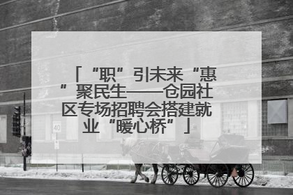 “职”引未来“惠”聚民生——仓园社区专场招聘会搭建就业“暖心桥”