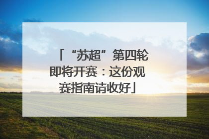 “苏超”第四轮即将开赛：这份观赛指南请收好