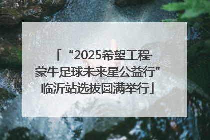 “2025希望工程·蒙牛足球未来星公益行”临沂站选拔圆满举行