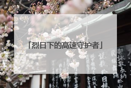 烈日下的高速守护者