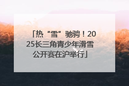 热“雪”驰骋！2025长三角青少年滑雪公开赛在沪举行