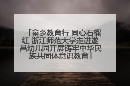 畲乡教育行 同心石榴红 浙江师范大学走进遂昌幼儿园开展铸牢中华民族共同体意识教育