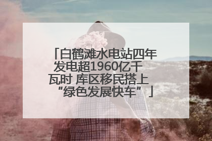 白鹤滩水电站四年发电超1960亿千瓦时 库区移民搭上“绿色发展快车”