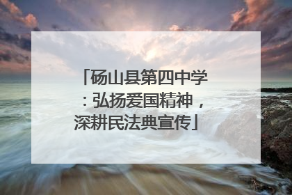 砀山县第四中学：弘扬爱国精神，深耕民法典宣传