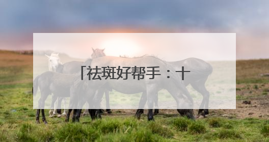 祛斑好帮手：十大淡斑卷王新宠