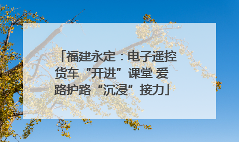 福建永定：电子遥控货车“开进”课堂 爱路护路“沉浸”接力