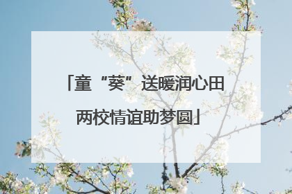 童“葵”送暖润心田 两校情谊助梦圆