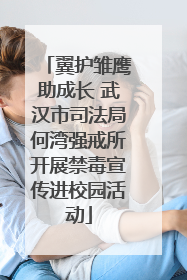 翼护雏鹰助成长 武汉市司法局何湾强戒所开展禁毒宣传进校园活动