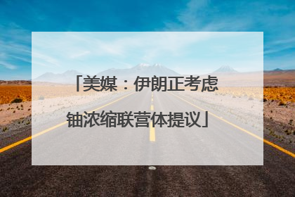 美媒：伊朗正考虑铀浓缩联营体提议