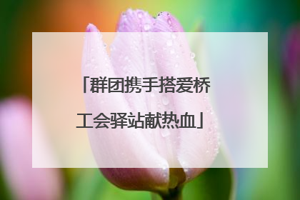 群团携手搭爱桥 工会驿站献热血
