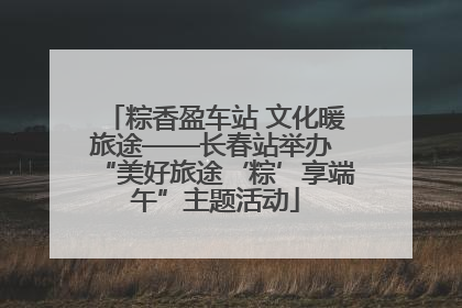 粽香盈车站 文化暖旅途——长春站举办 “美好旅途‘粽’享端午”主题活动