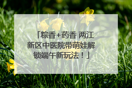 粽香+药香 两江新区中医院带萌娃解锁端午新玩法！