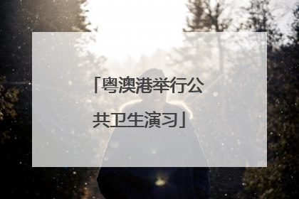 粤澳港举行公共卫生演习
