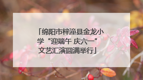 绵阳市梓潼县金龙小学“迎端午 庆六一”文艺汇演圆满举行