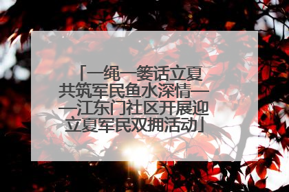 一绳一篓话立夏 共筑军民鱼水深情——江东门社区开展迎立夏军民双拥活动