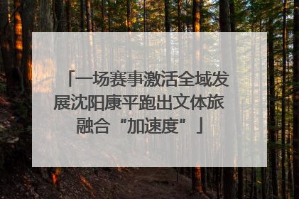 一场赛事激活全域发展沈阳康平跑出文体旅融合“加速度”