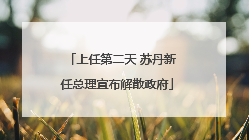 上任第二天 苏丹新任总理宣布解散政府