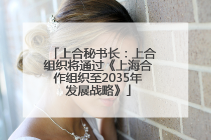上合秘书长：上合组织将通过《上海合作组织至2035年发展战略》