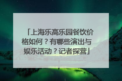 上海乐高乐园餐饮价格如何？有哪些演出与娱乐活动？记者探营