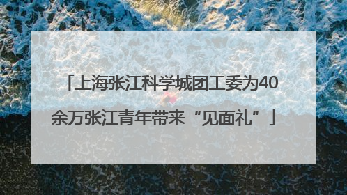 上海张江科学城团工委为40余万张江青年带来“见面礼”