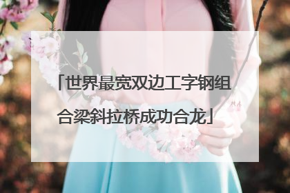 世界最宽双边工字钢组合梁斜拉桥成功合龙