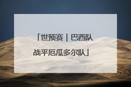 世预赛｜巴西队战平厄瓜多尔队