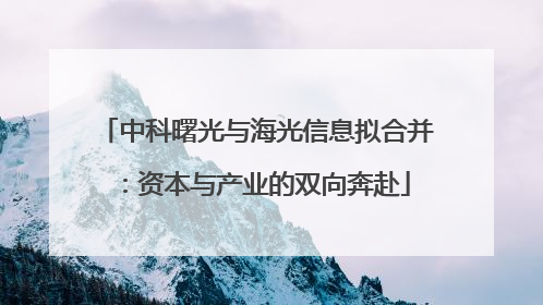 中科曙光与海光信息拟合并：资本与产业的双向奔赴