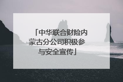 中华联合财险内蒙古分公司积极参与安全宣传