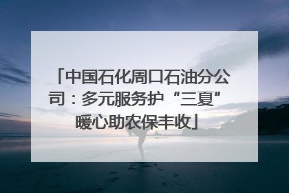 中国石化周口石油分公司：多元服务护“三夏” 暖心助农保丰收