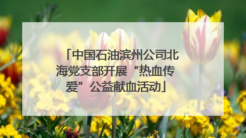 中国石油滨州公司北海党支部开展“热血传爱”公益献血活动