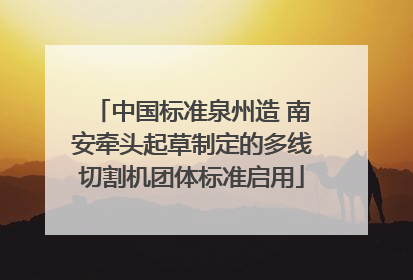 中国标准泉州造 南安牵头起草制定的多线切割机团体标准启用