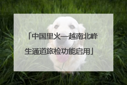 中国里火—越南北峰生通道旅检功能启用