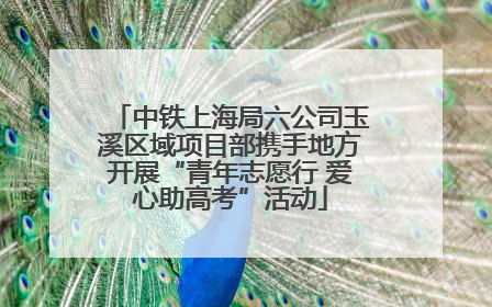 中铁上海局六公司玉溪区域项目部携手地方开展“青年志愿行 爱心助高考”活动