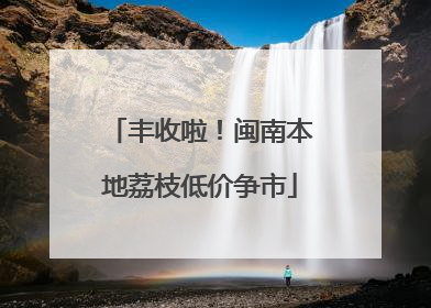 丰收啦！闽南本地荔枝低价争市