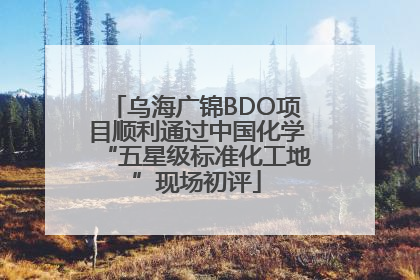 乌海广锦BDO项目顺利通过中国化学“五星级标准化工地”现场初评