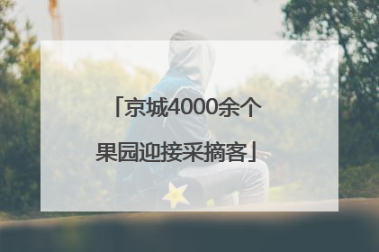 京城4000余个果园迎接采摘客
