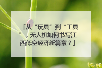 从“玩具”到“工具”，无人机如何书写江西低空经济新篇章？