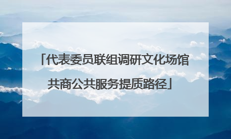 代表委员联组调研文化场馆 共商公共服务提质路径
