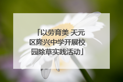 以劳育美 天元区隆兴中学开展校园除草实践活动