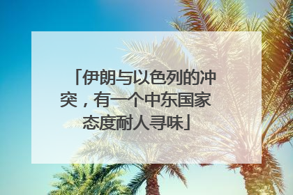 伊朗与以色列的冲突，有一个中东国家态度耐人寻味
