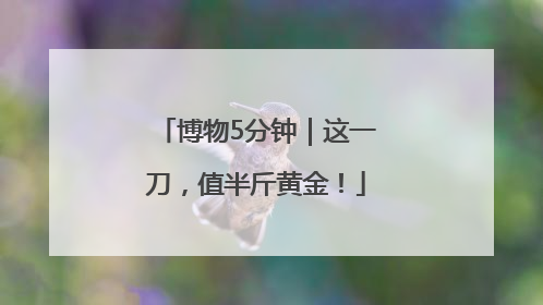 博物5分钟｜这一刀，值半斤黄金！