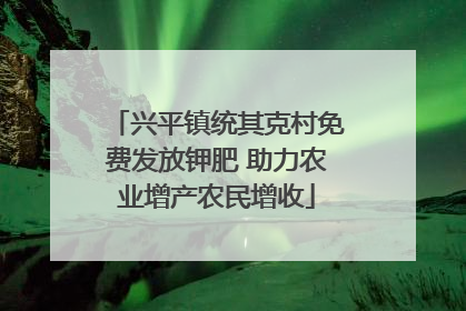 兴平镇统其克村免费发放钾肥 助力农业增产农民增收
