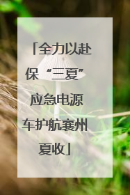 全力以赴保“三夏” 应急电源车护航襄州夏收