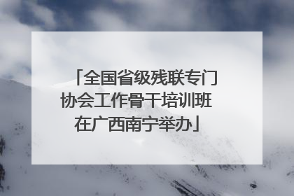 全国省级残联专门协会工作骨干培训班在广西南宁举办